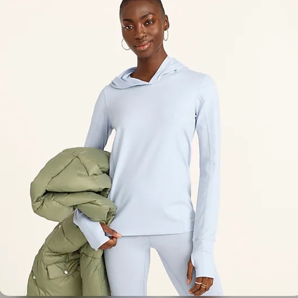 NWT J. Crew Women's Fitted Hoodie in Signature Flex - Black - Picture 2 of 3